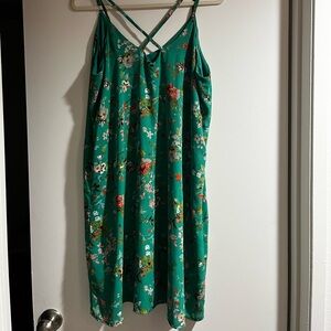 Xhilaration Teal Floral Short Dress